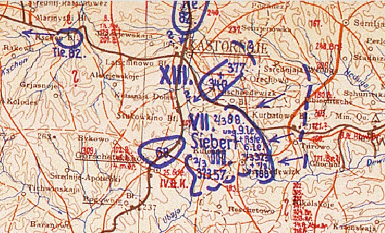 Lage 29. Januar 1943, abends: Einkesselung und Ausbruchsversuch, Teilung der Division