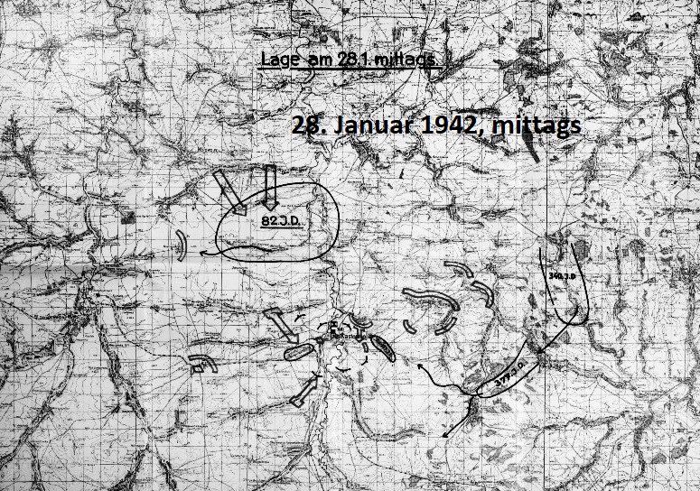 Lage am 28. Januar 1942 mittags
