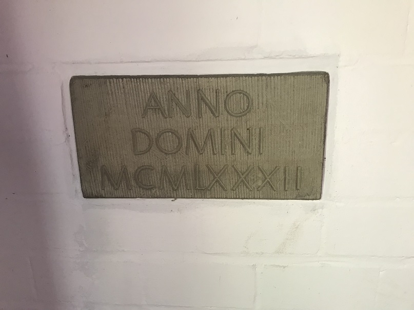 Grundstein der Kapelle